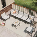 YODOLLA 7-Pc Sectional Patio Set Textilene Fabric, Off-Whitebest