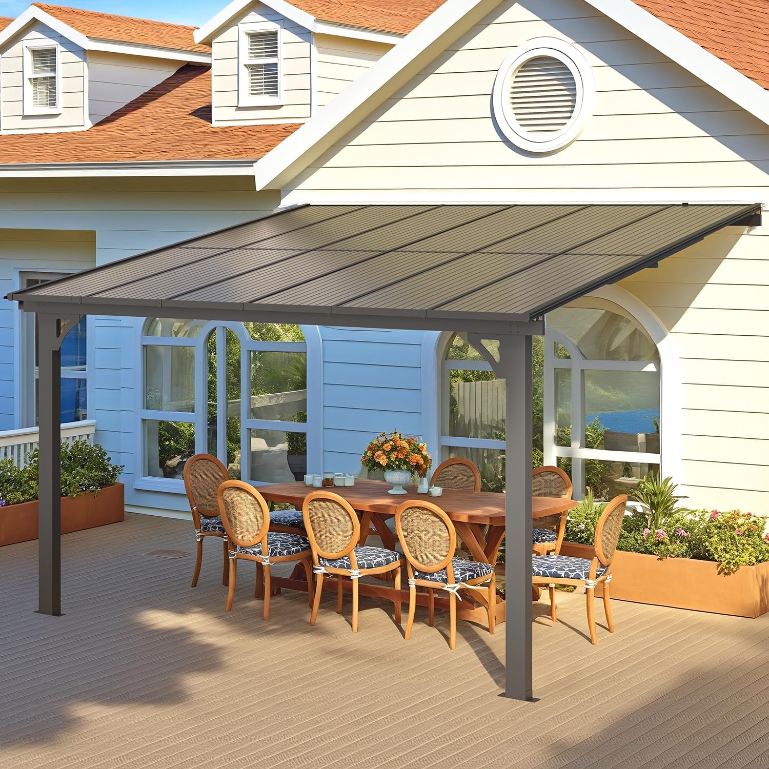 YODOLLA Adjustable Height Outdoor Gazebo Pergola for Patiobest