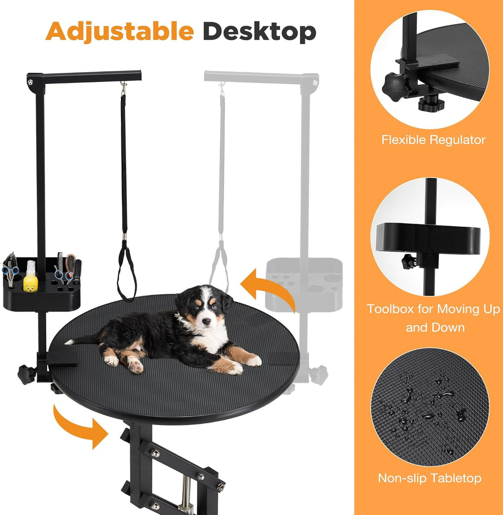 YODOLLA Electric Lift Dog Grooming Table with Foldable Arm