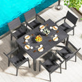 YODOLLA Dining Set, Patio 7 Piece Aluminum Patio Table and Chairs Setbest