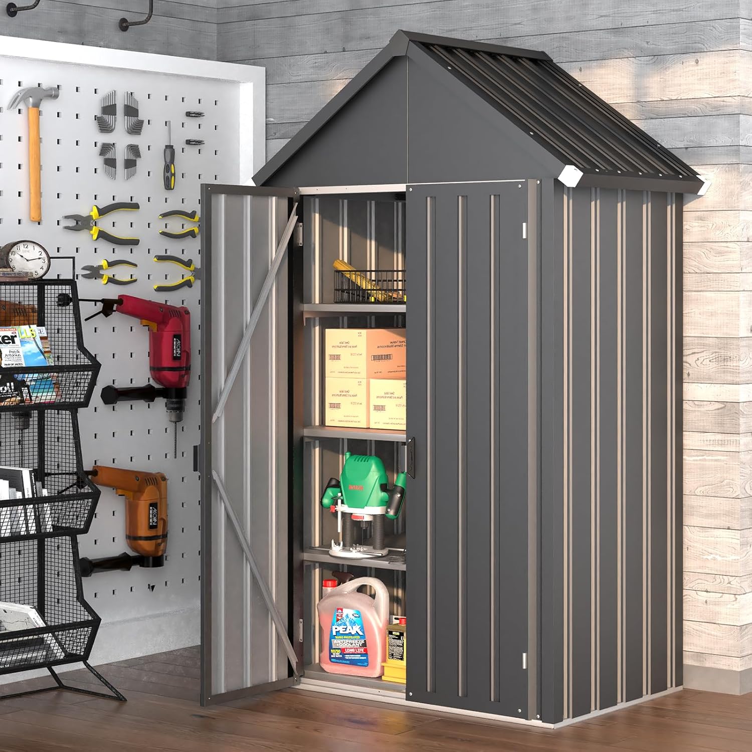 YODOLLA Outdoor Storage Cabinet Waterproof with Shelves