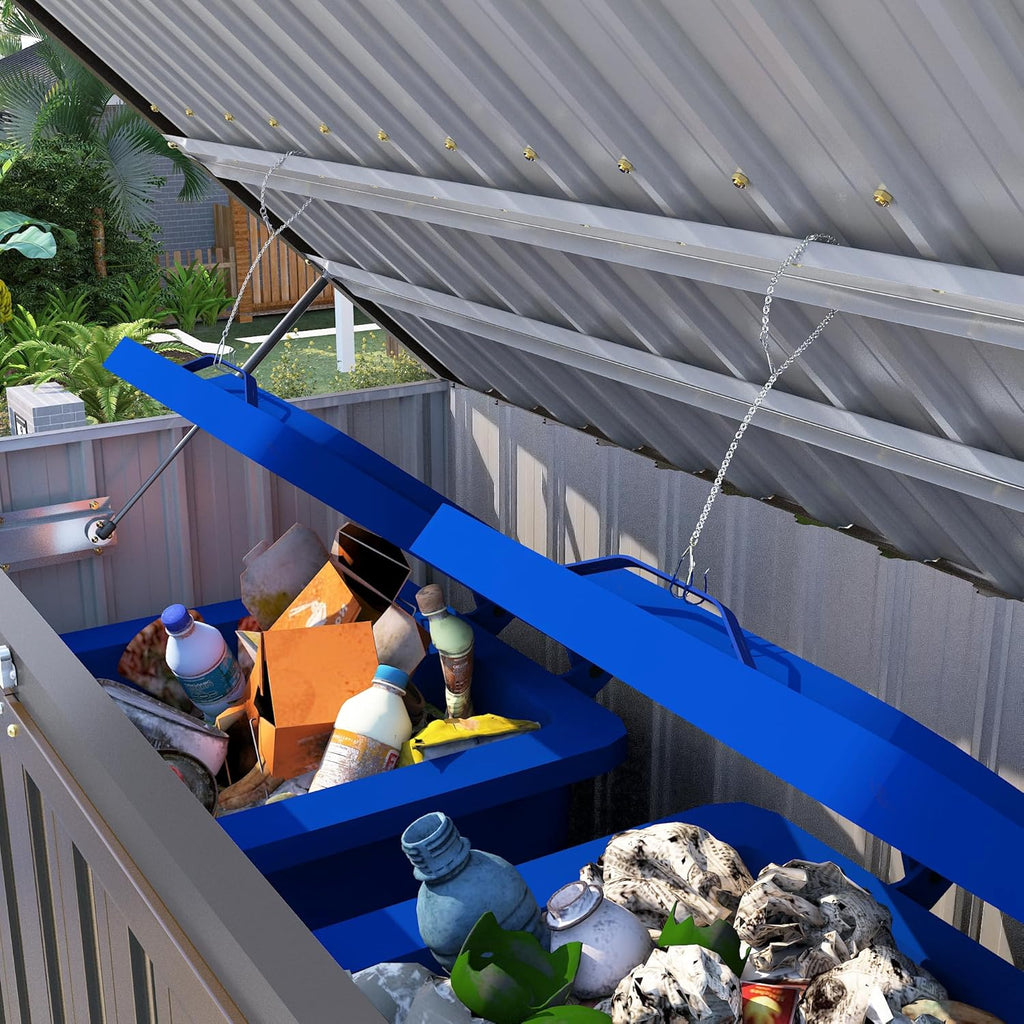 YODOLLA 46 Cu.Ft Outdoor Horizontal Storage Shed, Brownbest