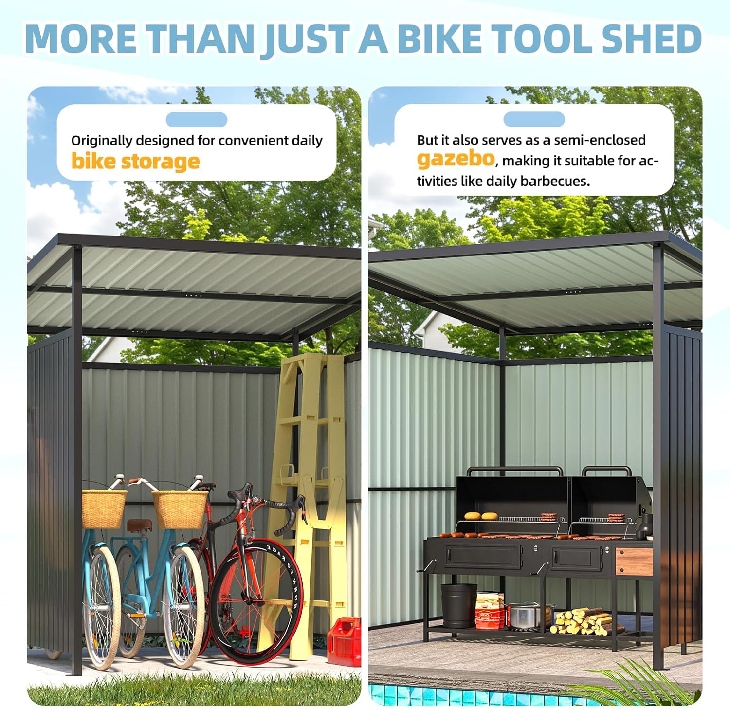 YODOLLA 6' x 6' Gazebo Outdoor Pergola for Patio, Small Lean to Hardtop Grill Gazebobest