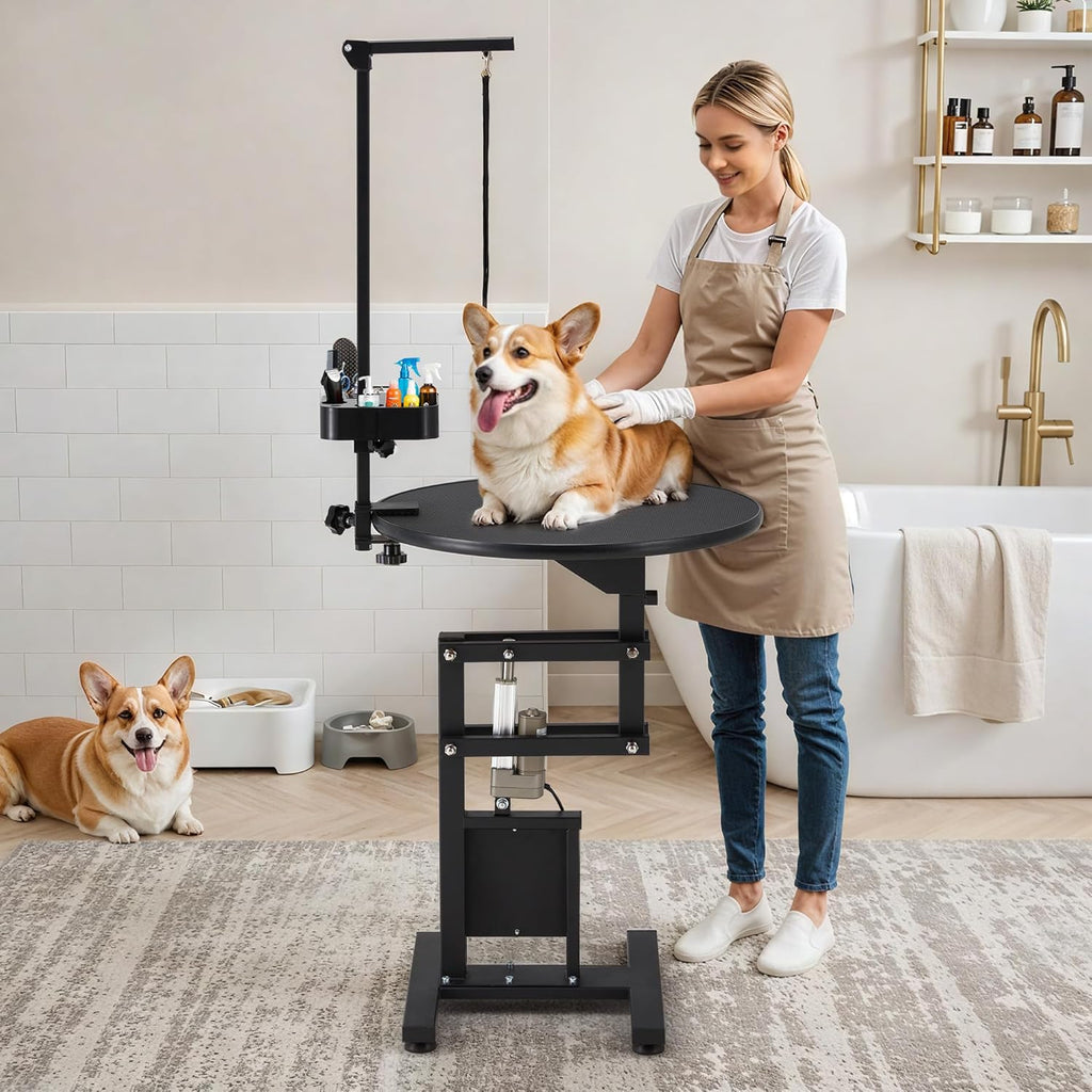 YODOLLA Electric Lift Dog Grooming Table with Foldable Arm