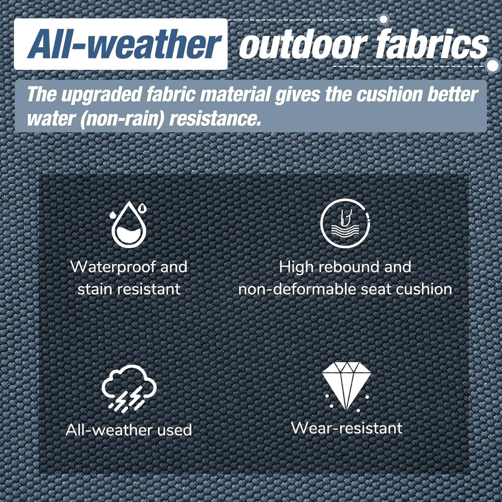 YODOLLA Metal Patio Sofa Set w/ Cushions