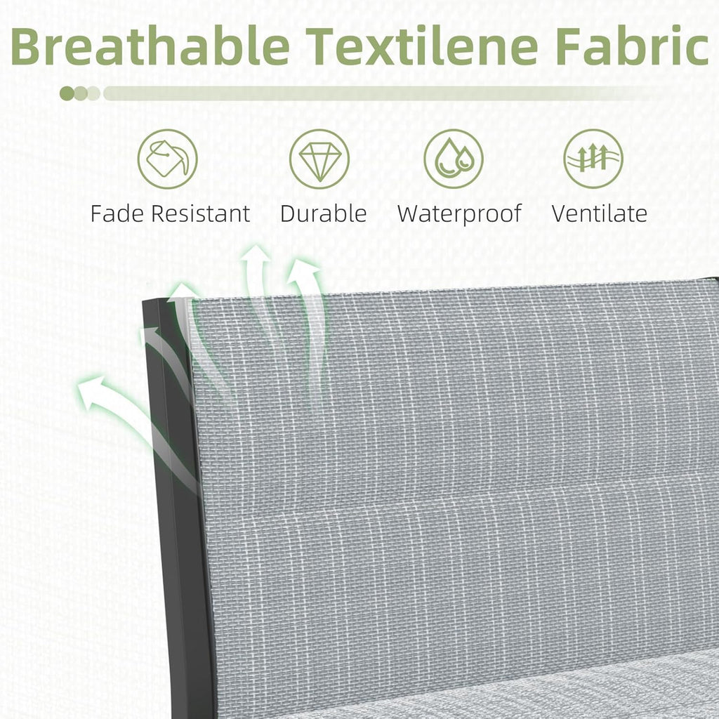 YODOLLA 7-Pc Sectional Patio Set Textilene Fabric, Dark Greybest