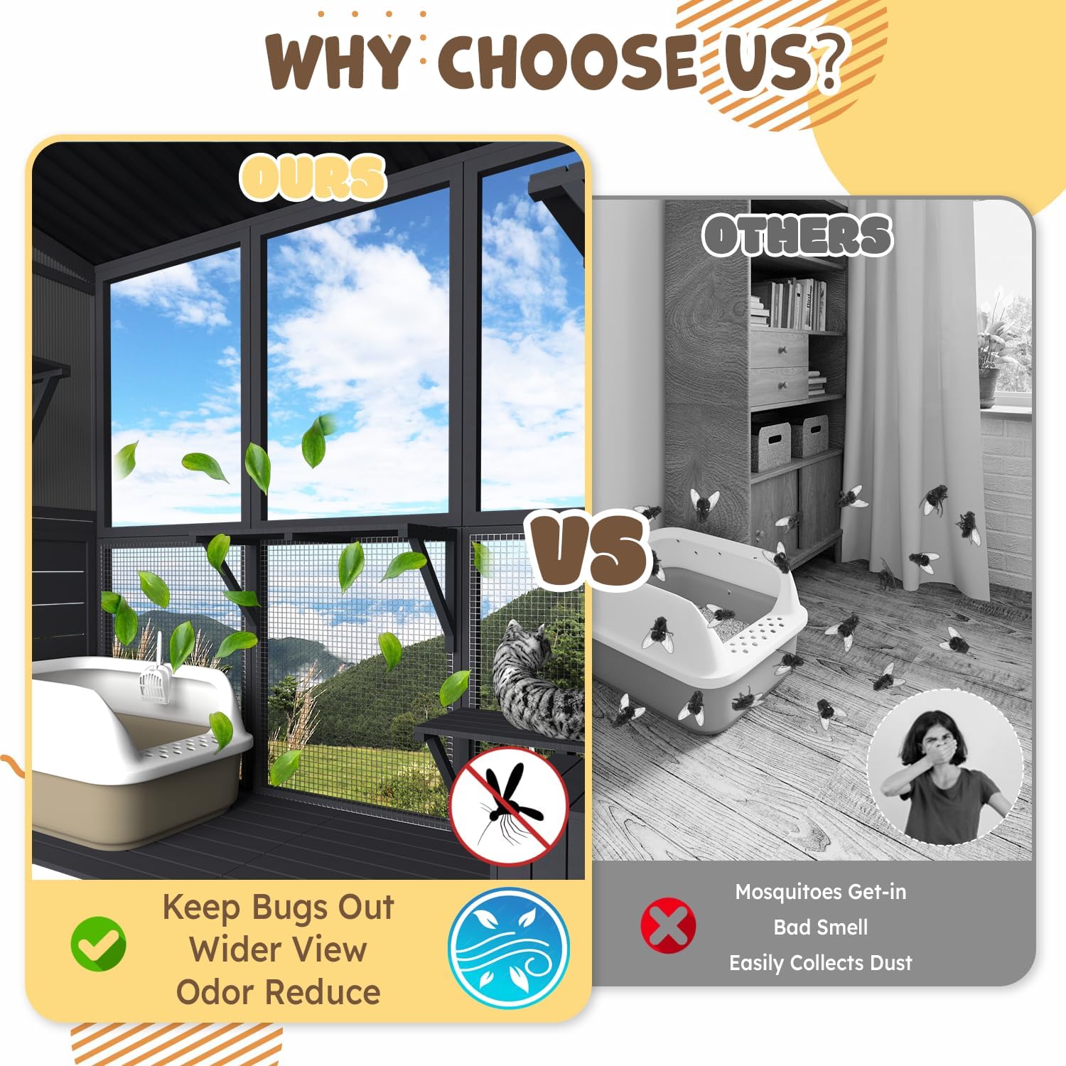 YODOLLA Catio Outdoor Cat Enclosure with Window Access