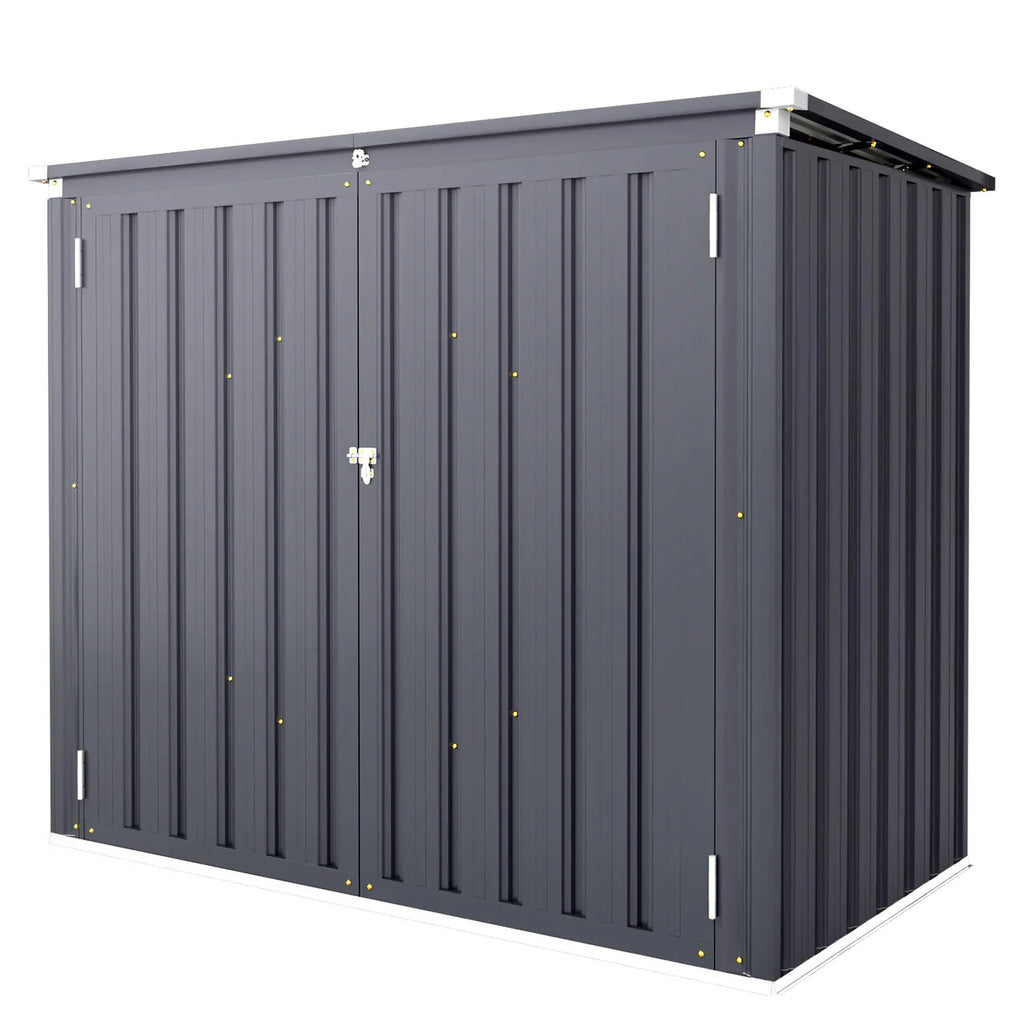 YODOLLA 46 Cu.Ft Outdoor Horizontal Storage Shed, Dark Grey