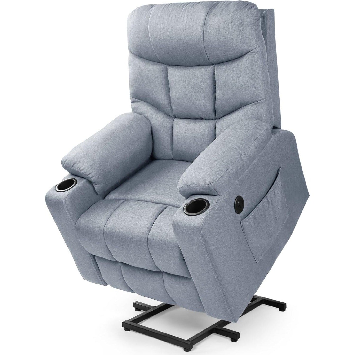 YODOLLA Massage Power Lift Recliner for Elderly, Linen Fabric, Greybest