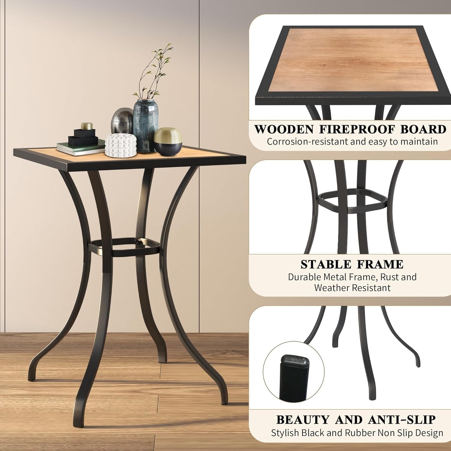 YODOLLA High Top Patio Bar Set Dining Table Set