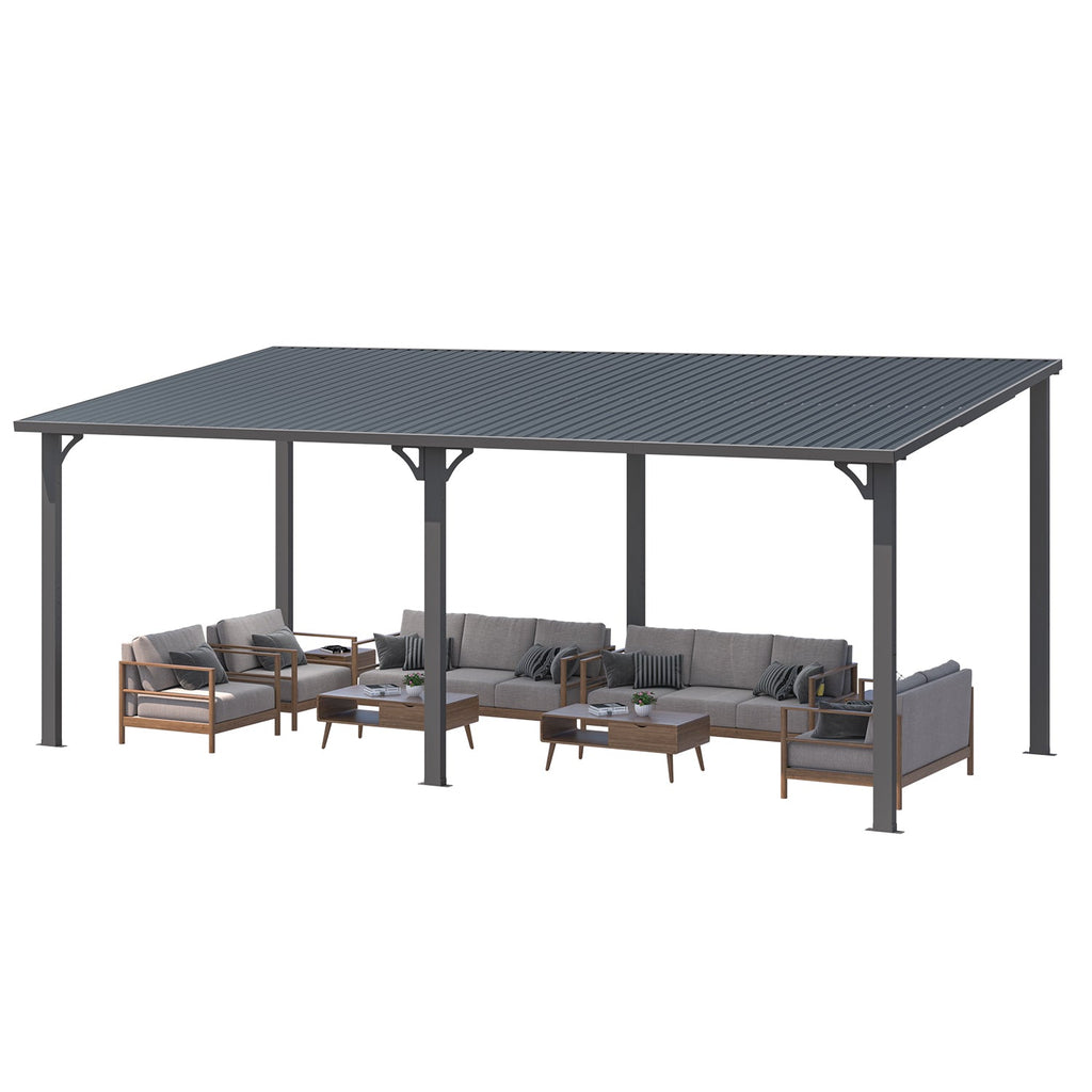 YODOLLA 20' x 10' Outdoor Hardtop Metal Gazebo for Patio