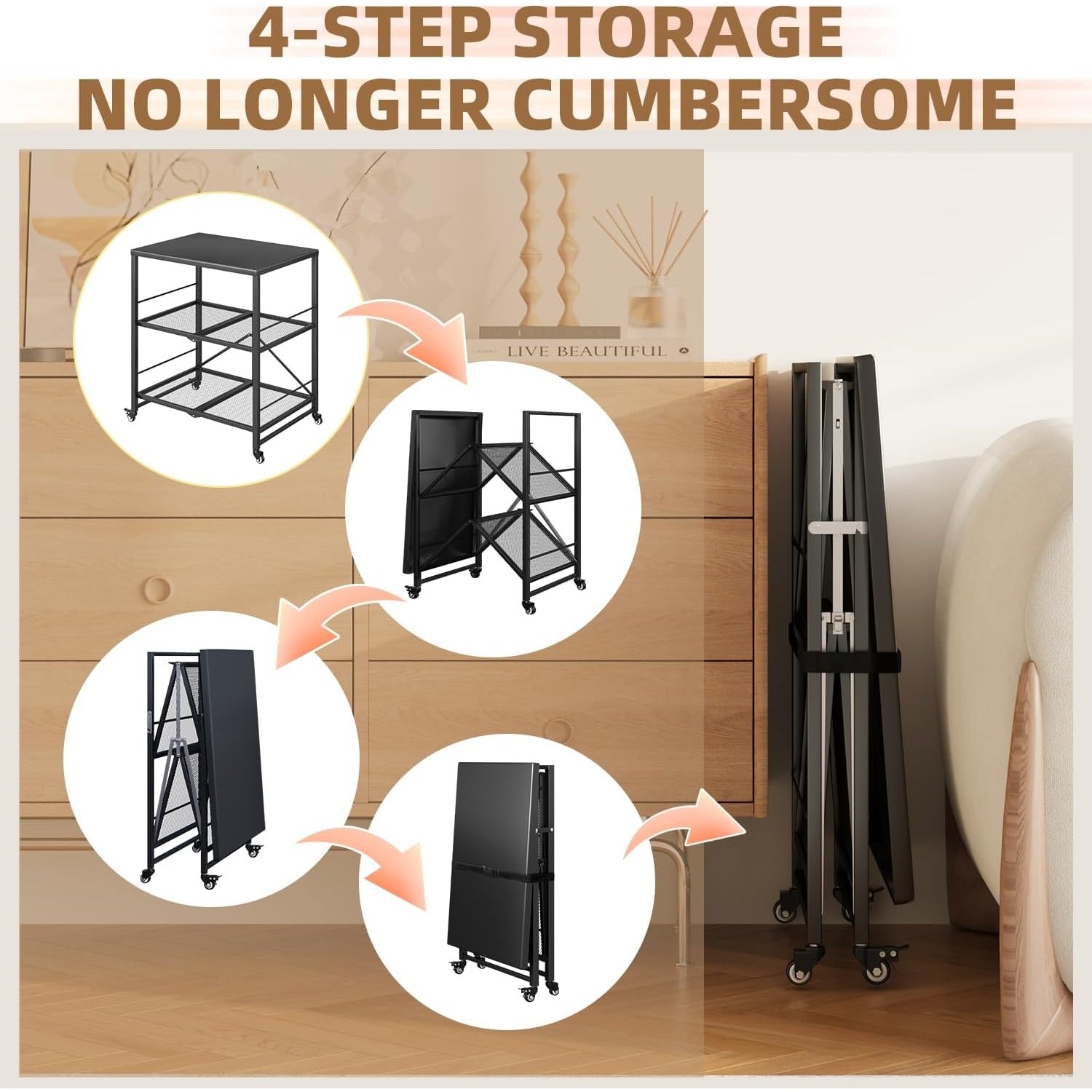 YODOLLA Stainless Pizza Oven Table with 2 Lock Casters, Blackbest