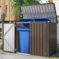 YODOLLA 46 Cu.Ft Outdoor Horizontal Storage Shed, Brownbest