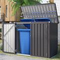 YODOLLA 46 Cu.Ft Outdoor Horizontal Storage Shed, Dark Grey