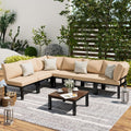 YODOLLA 7 Piece Outdoor Patio Furniture Set Metal Patio Sectional Conversation Sofabest