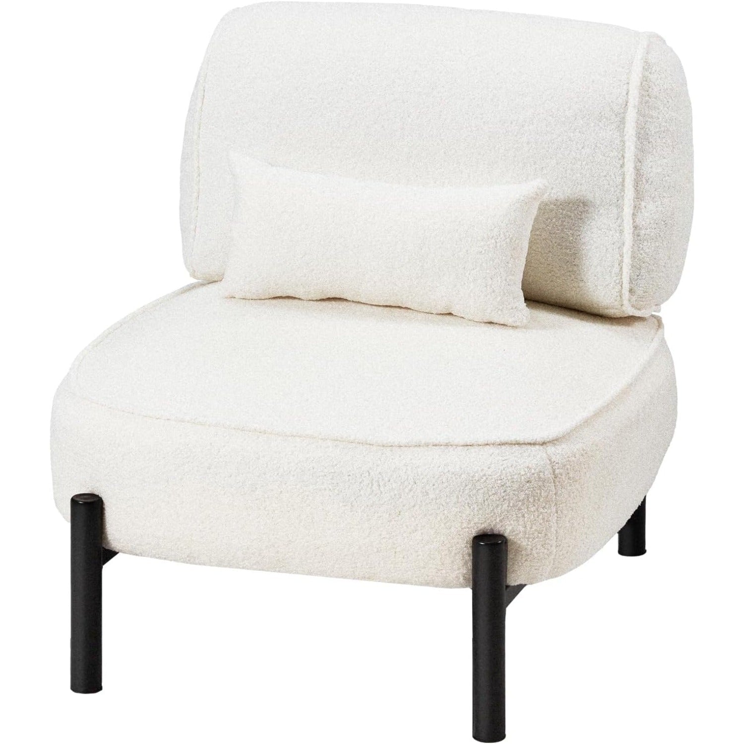 YODOLLA  Mid Century Modern Accent Chair, Extra Large Teddy Upholstered Lounge Chair with Pillow
