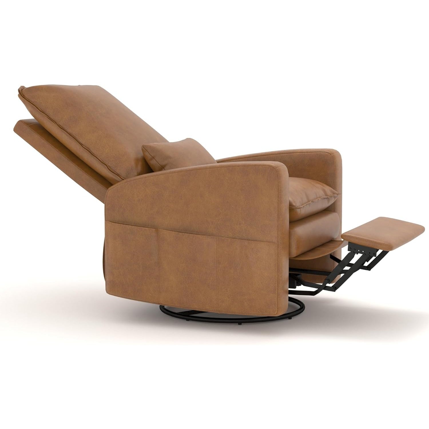 YODOLLA Rocking Chair Reclining Sofa Chair, Faux Leather Brownbest