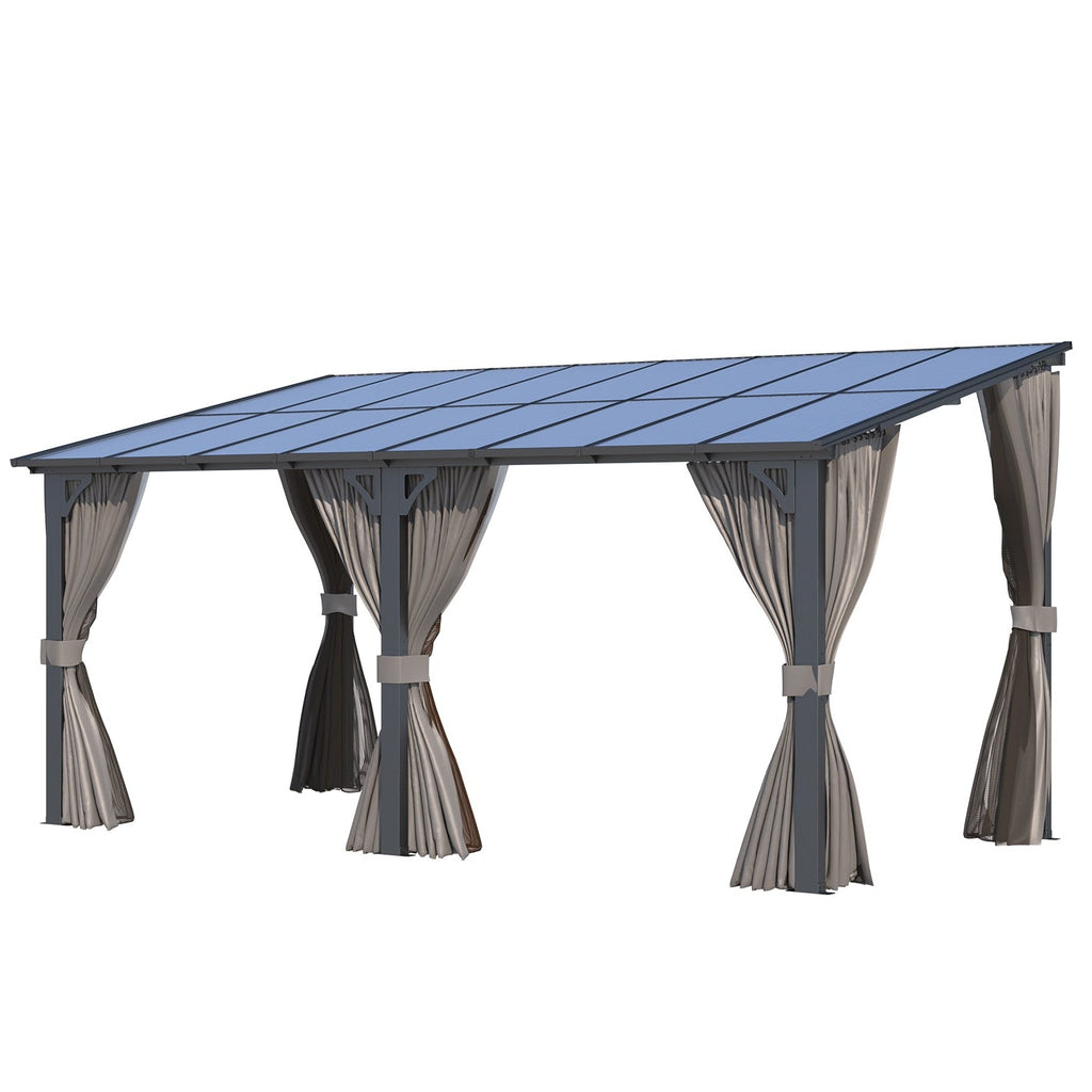 YODOLLA 16' x 8' Gazebo Outdoor Pergola with Curtains and Nettingbest