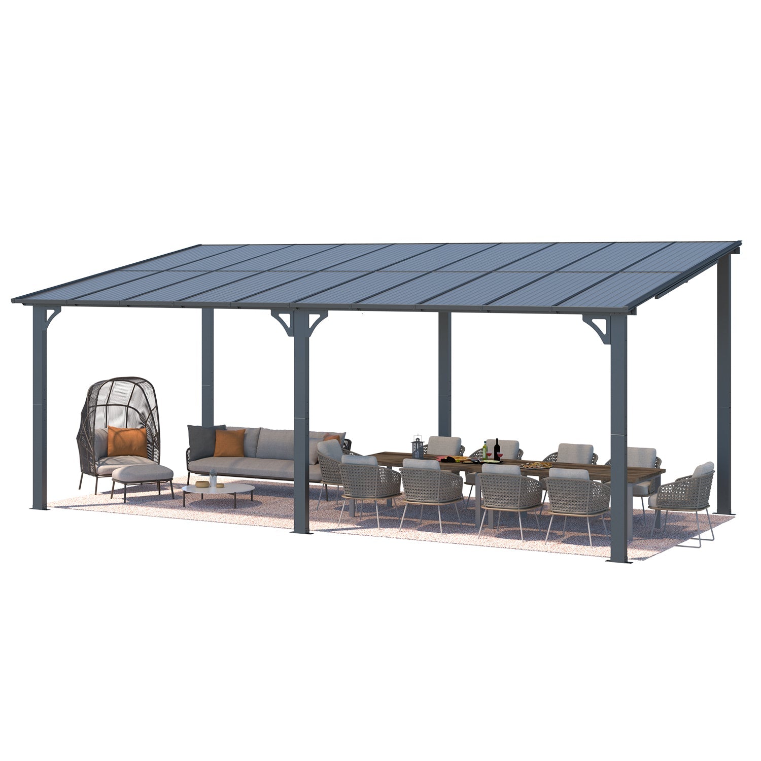 YODOLLA 20' x 10' Gazebo Outdoor Pergola