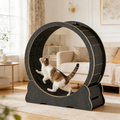 YODOLLA 35.8'' Cat Wheel Large Quiet Cat Treadmill, Black