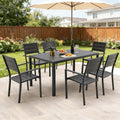 YODOLLA 7-Piece Aluminum Patio Table and Chairs Set