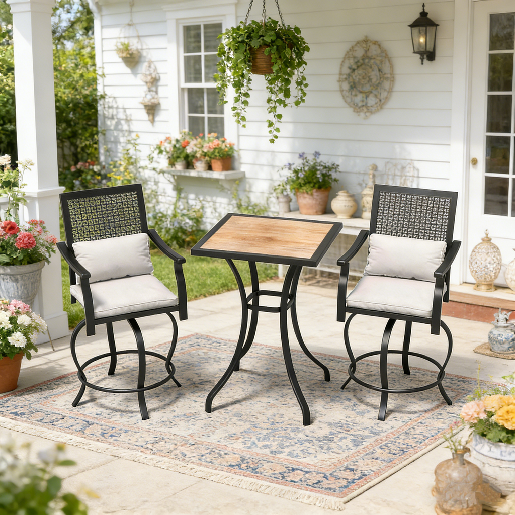 YODOLLA High Top Patio Bar Set Dining Table Set