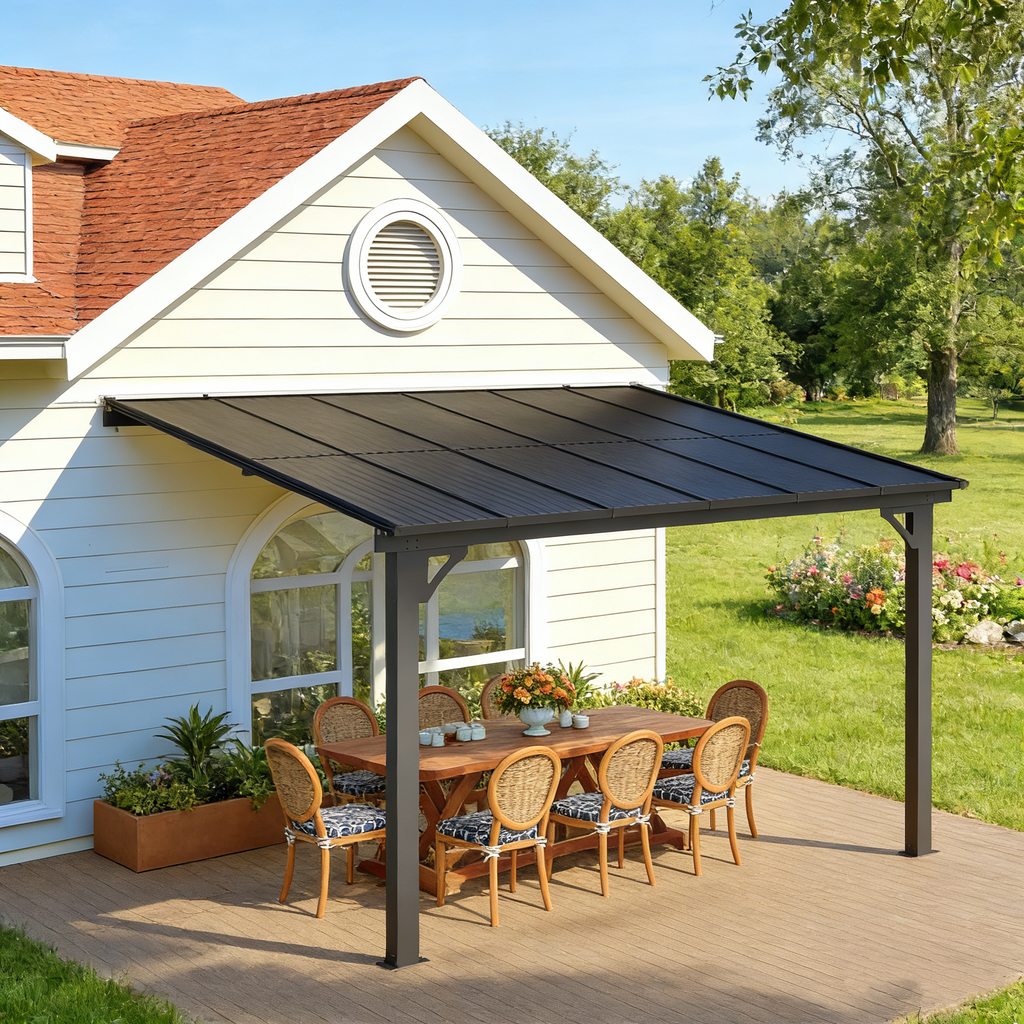 YODOLLA 12' × 10’ Adjustable Height Outdoor Gazebo Pergola for Patio