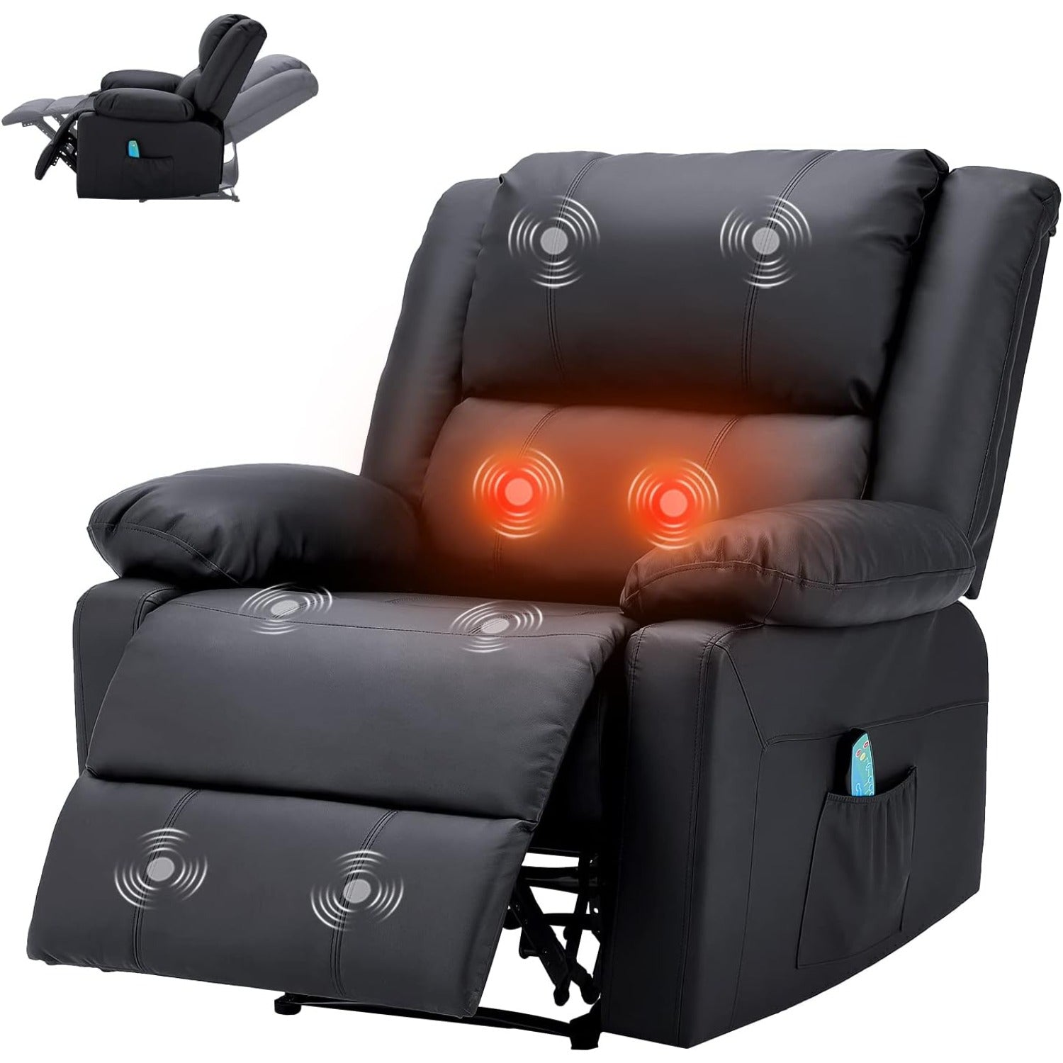YODOLLA Massage Recliner Chair, Black