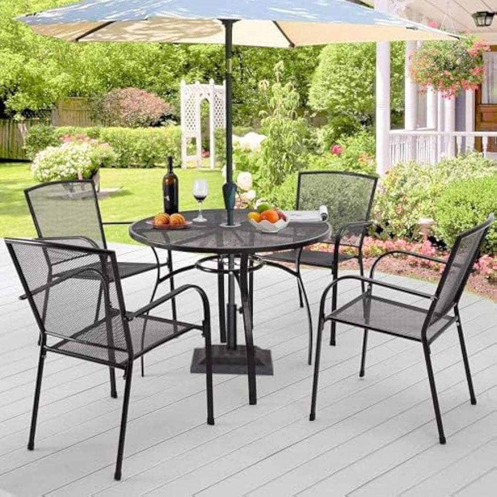 YODOLLA Stackable Patio Dining Chairs Set of 4best