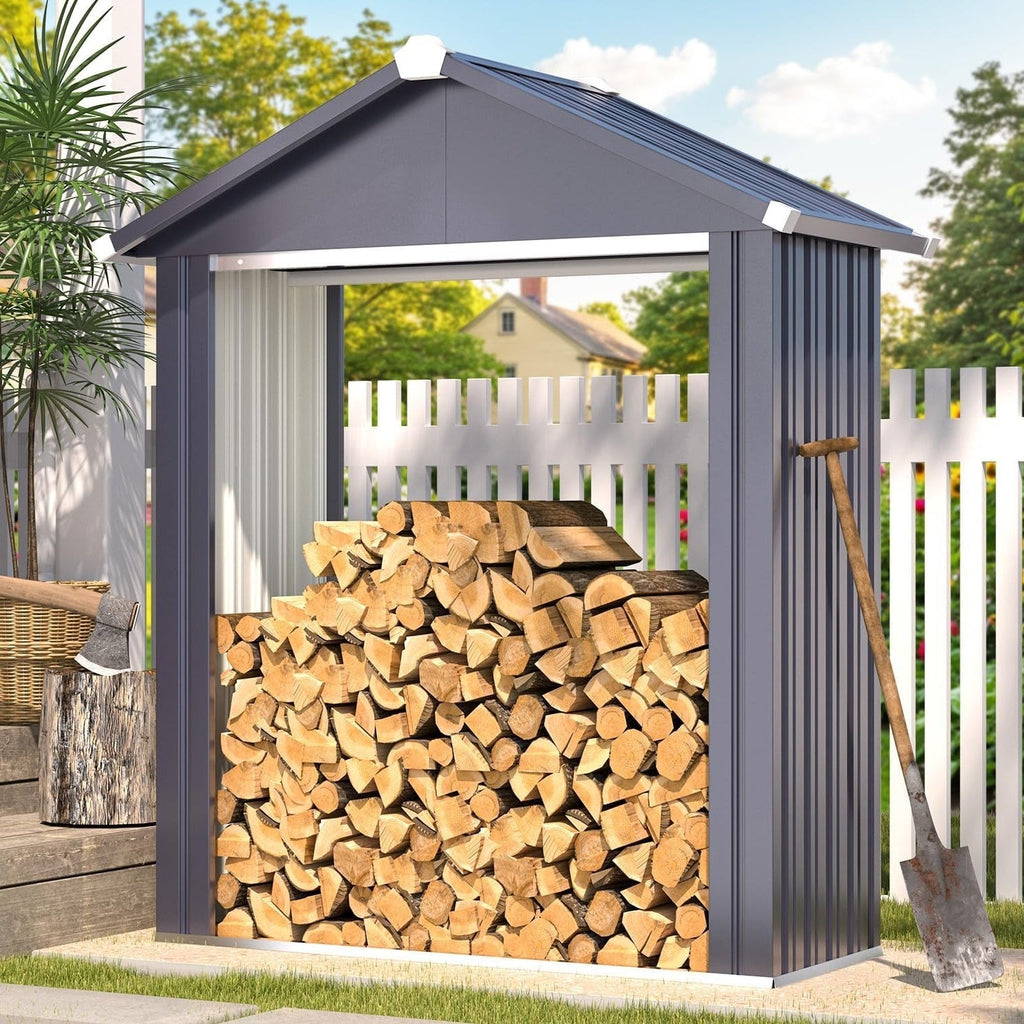 YODOLLA 2x5FT Outdoor Storage Shed, Grey