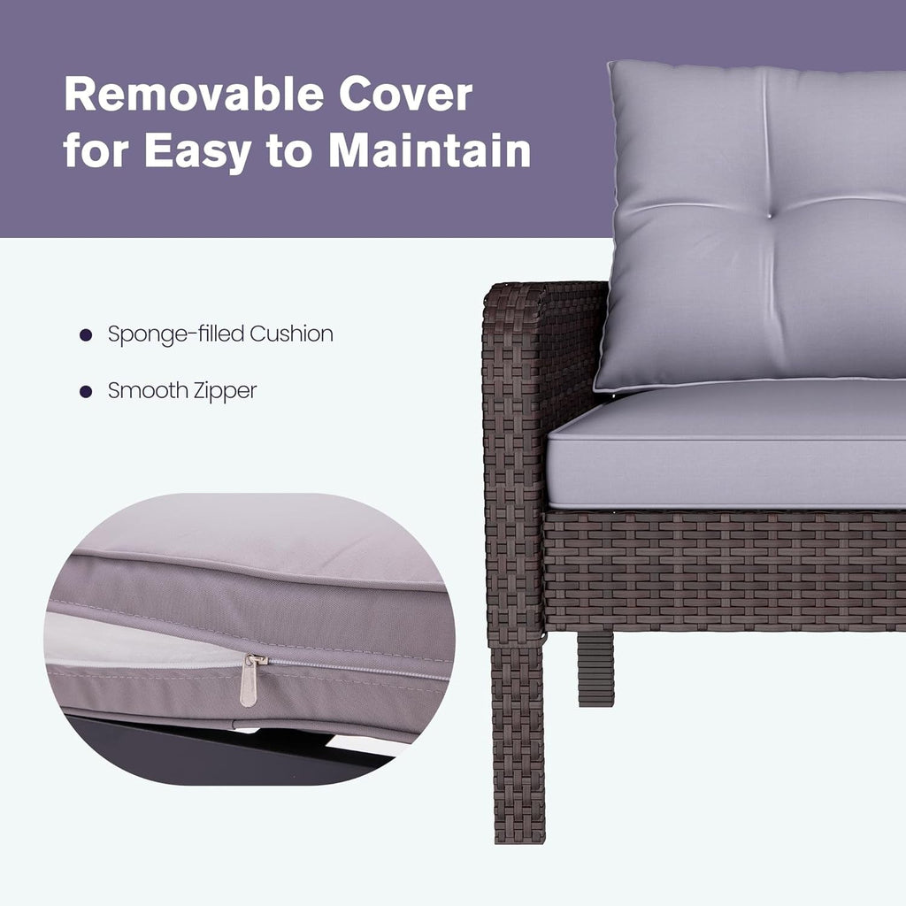 YODOLLA Outdoor 5 Pieces Patio Furniture Set, Greybest