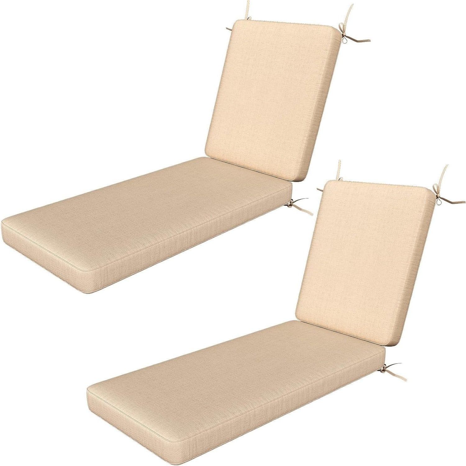 YODOLLA Chaise Lounge Cushions, Patio Sun Lounger Replacement
