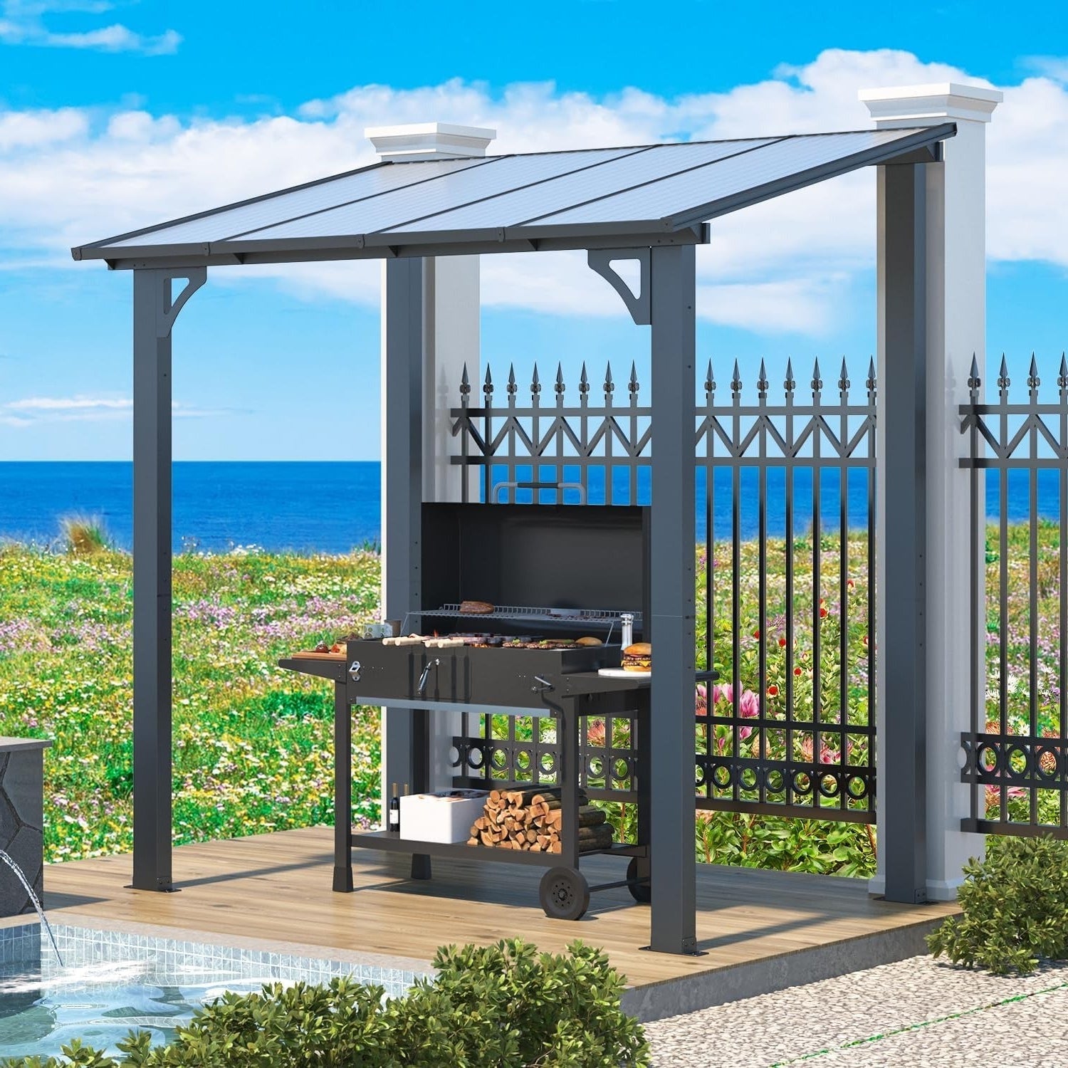 YODOLLA 8' x 5' Gazebo Outdoor Pergola