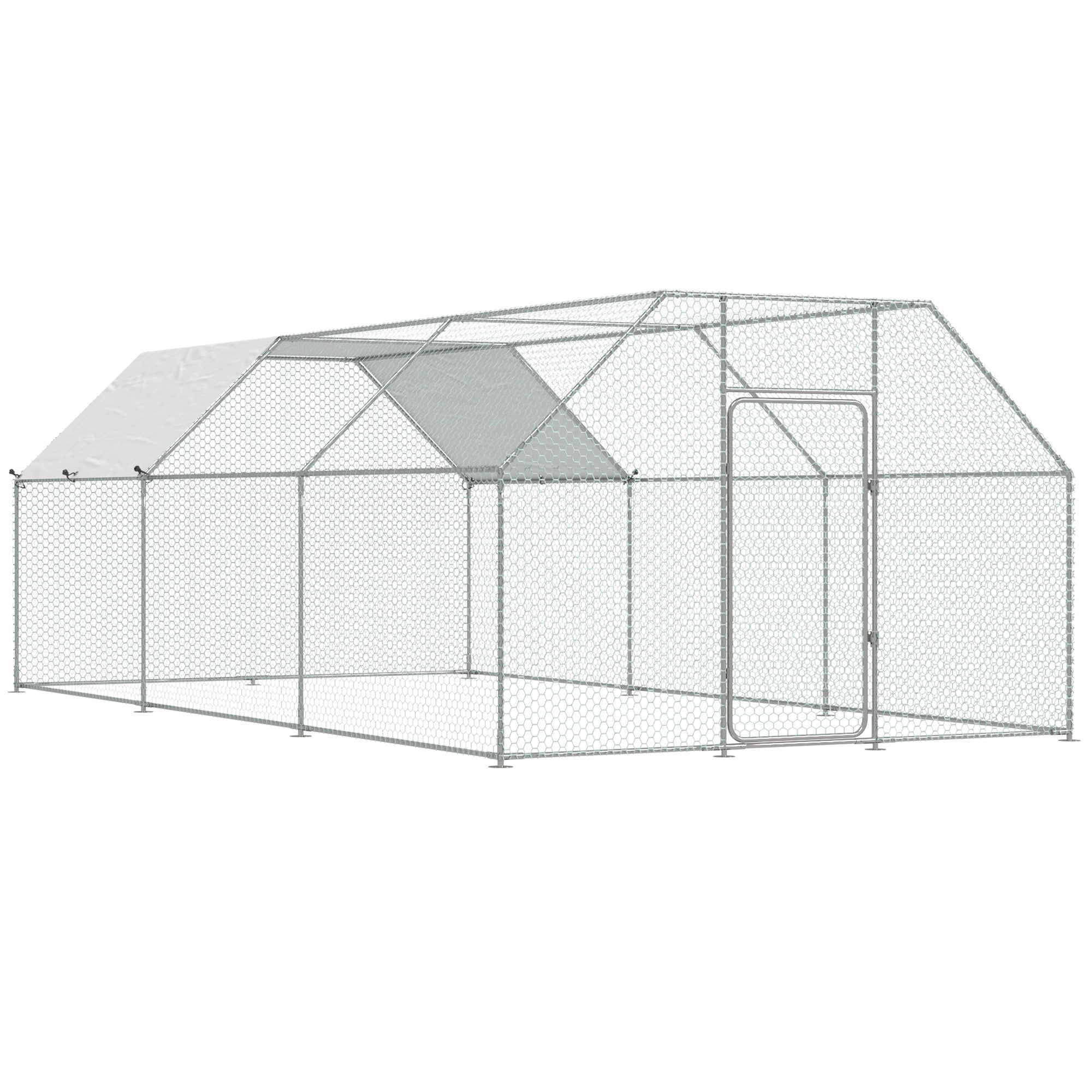 YODOLLA 5.7 m Large Dome Walk-in Metal Chicken Cage