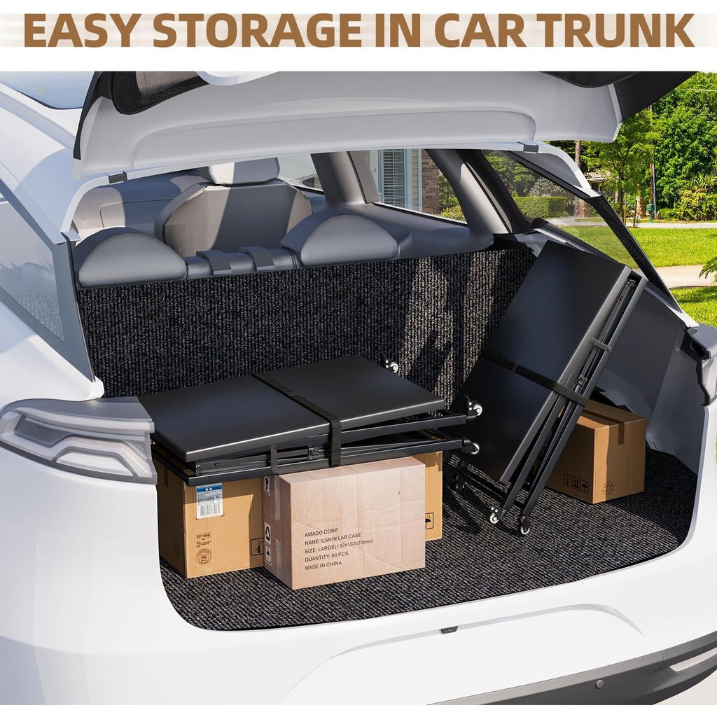 YODOLLA Stainless Pizza Oven Table with 2 Lock Casters, Blackbest