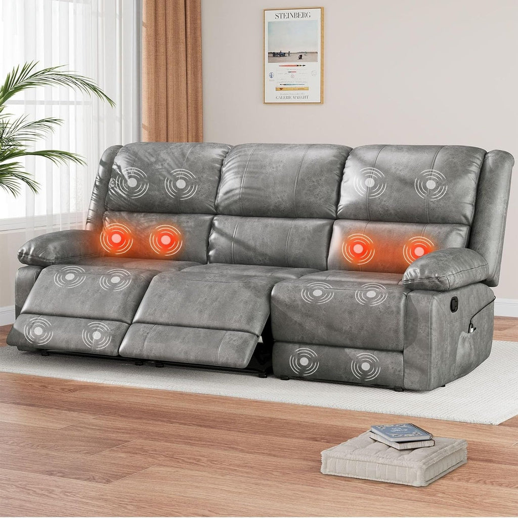 YODOLLA Reclining Sofa 3-Seater Couch, Graybest