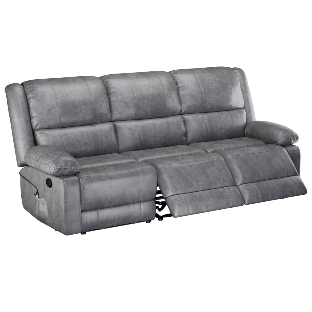 YODOLLA Reclining Sofa 3-Seater Couch, Graybest