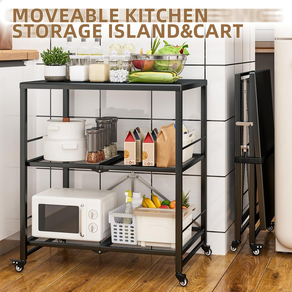 YODOLLA Stainless Pizza Oven Table with 2 Lock Casters, Blackbest