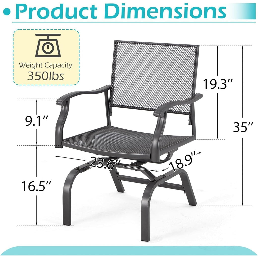 YODOLLA Outdoor Metal Rocker Chair Set of 2best
