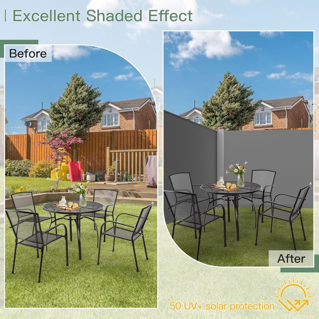 YODOLLA 236" x 63" Splashproof Retractable Side Awning, Dark Grey