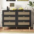 YODOLLA Wicker Dresser 6 Drawer Rattan Dresser, Blackbest