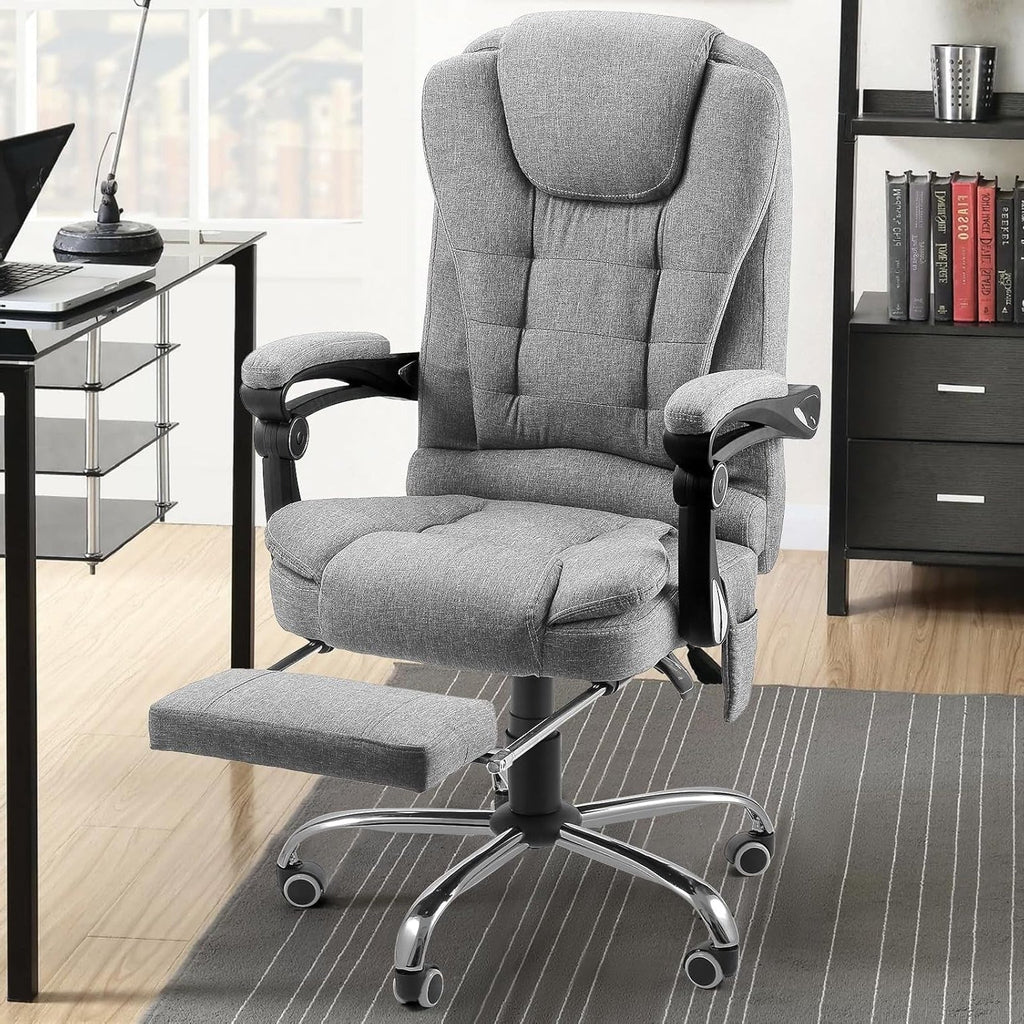 YODOLLA Ergonomic Office Chair with Heat&Massage, Fabric Graybest