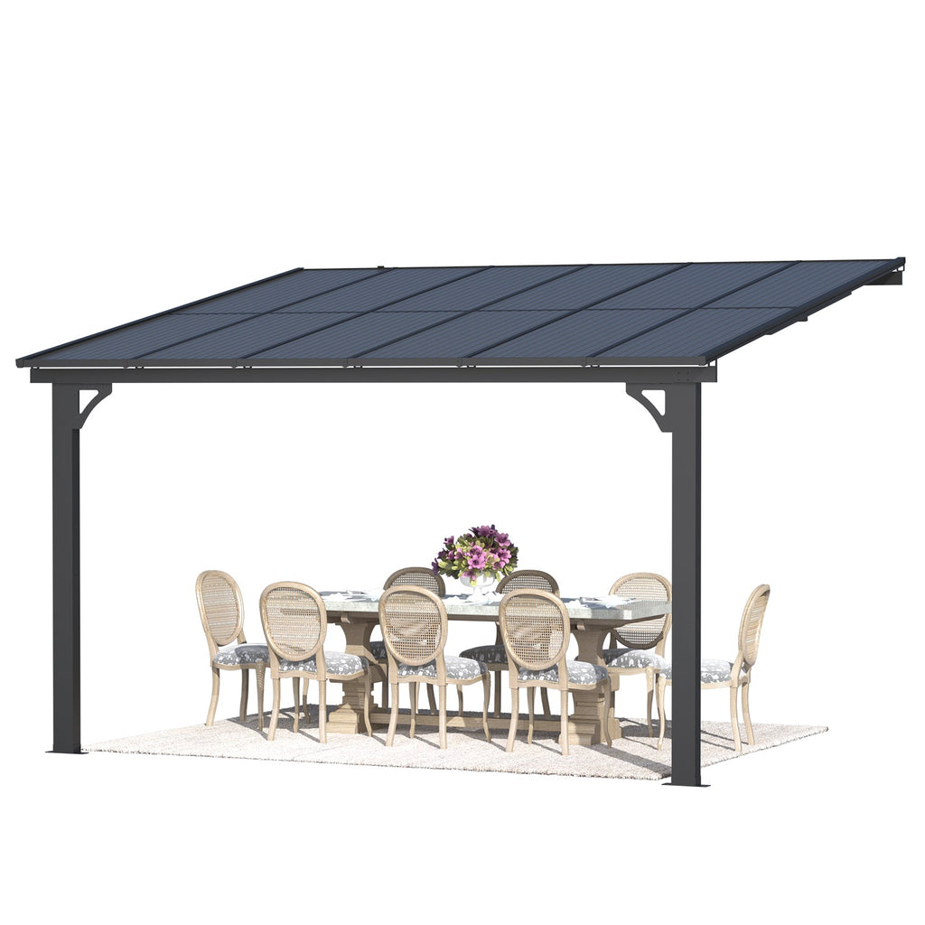 YODOLLA 12' × 10’ Adjustable Height Outdoor Gazebo Pergola for Patio