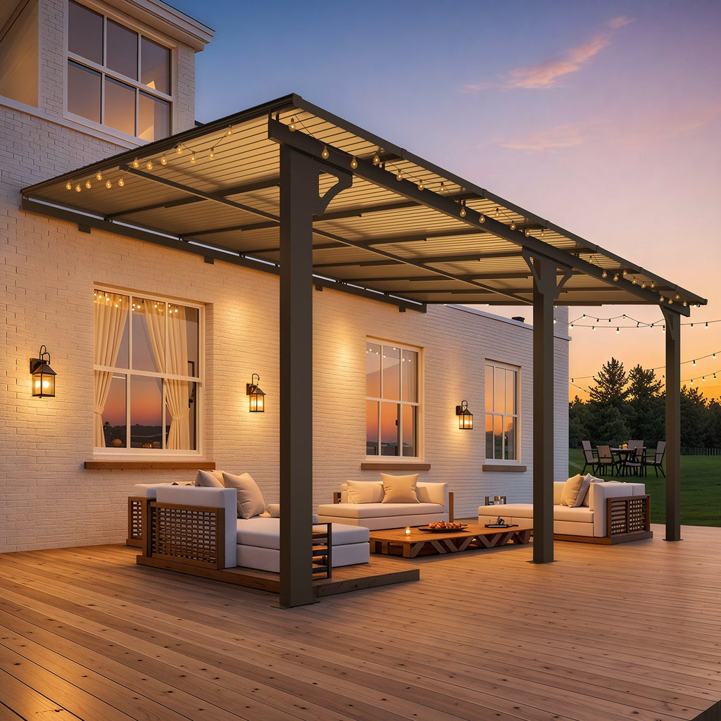 YODOLLA 14' × 10’ Adjustable Height Outdoor Gazebo Pergola for Patio