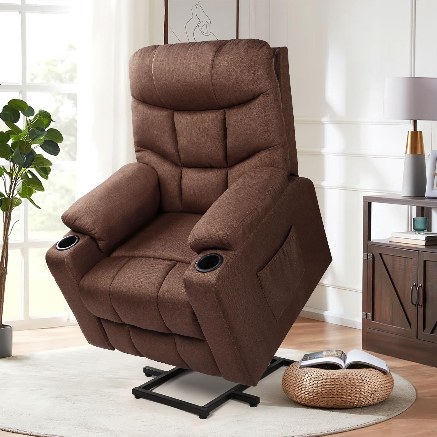 YODOLLA Massage Power Lift Recliner for Elderly, Electric Lift Chair, Brownbest