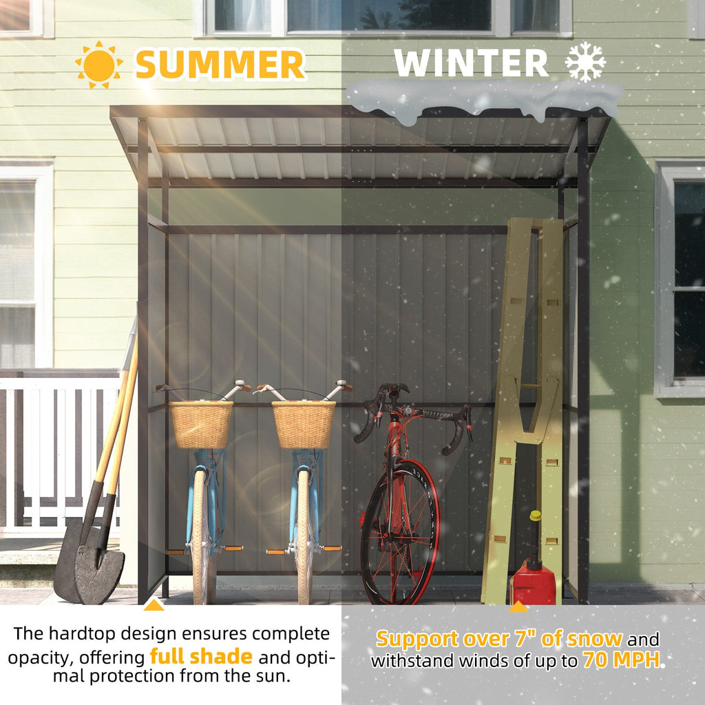 YODOLLA 6' x 6' Gazebo Outdoor Pergola for Patio, Small Lean to Hardtop Grill Gazebo