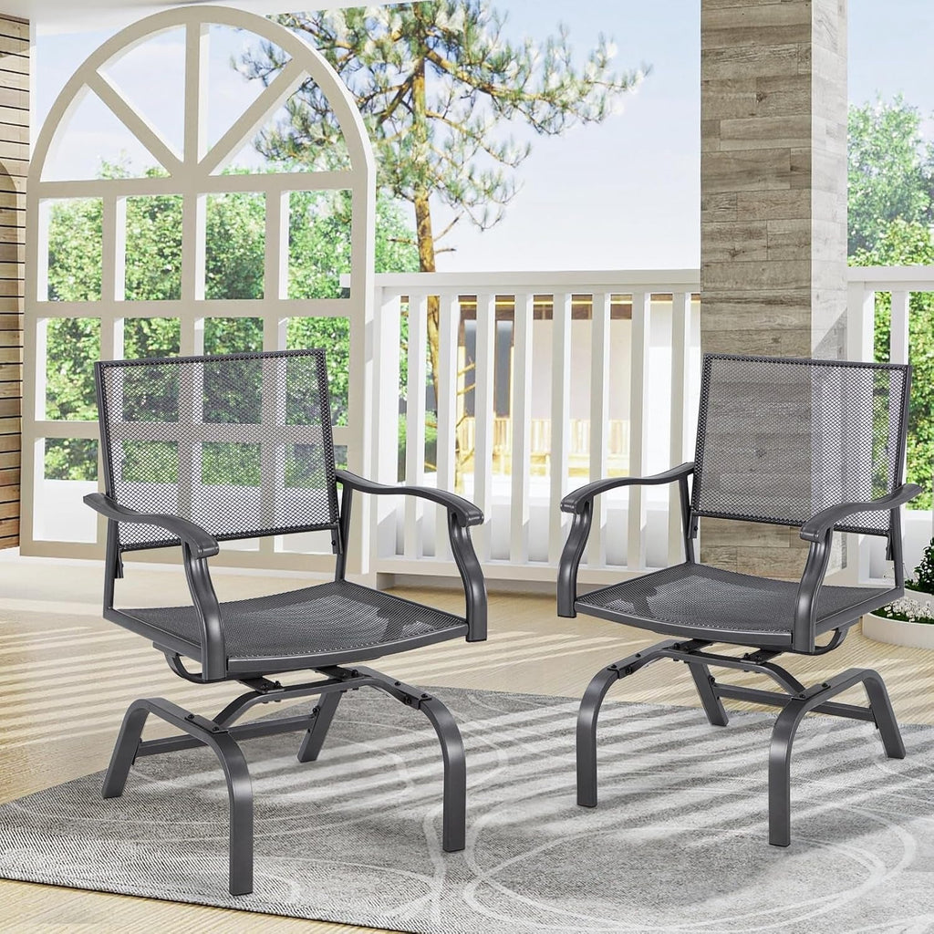 YODOLLA Outdoor Metal Rocker Chair Set of 2best