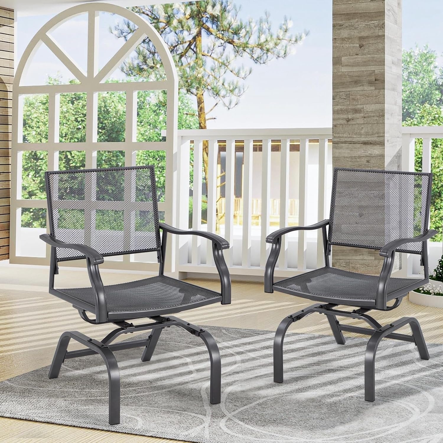 YODOLLA Outdoor Metal Rocker Chair Set of 2best