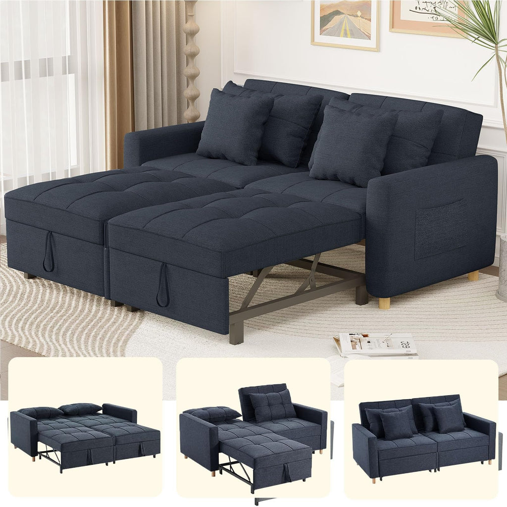 YODOLLA Comfortable 3-1 Convertible Sofa Bed,Navy
