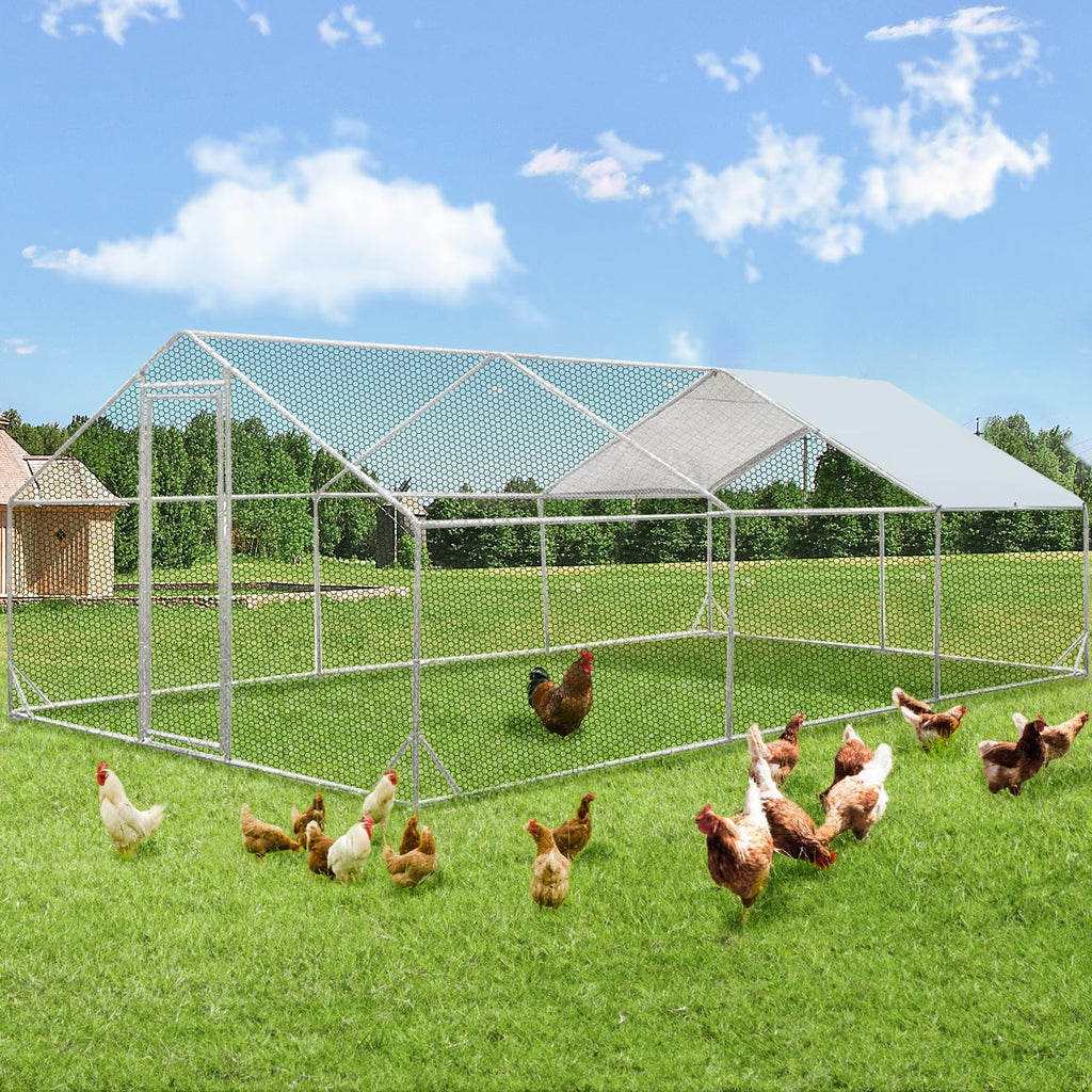 YODOLLA 6M Large Walk-in Metal Chicken Cage